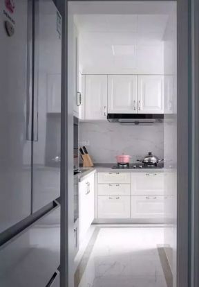 现代法式风格90平米两居厨房橱柜设计图片