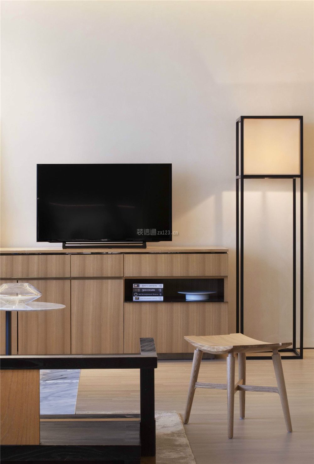 中式风格三居室客厅电视柜装修效果图