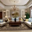 100平米简欧风格二居室客厅沙发墙设计效果图