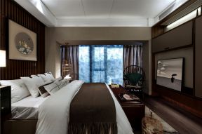 中式风格家庭卧室整体装潢布置效果图一览