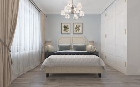 100平方米简美式二居室卧室白色衣柜装修效果图