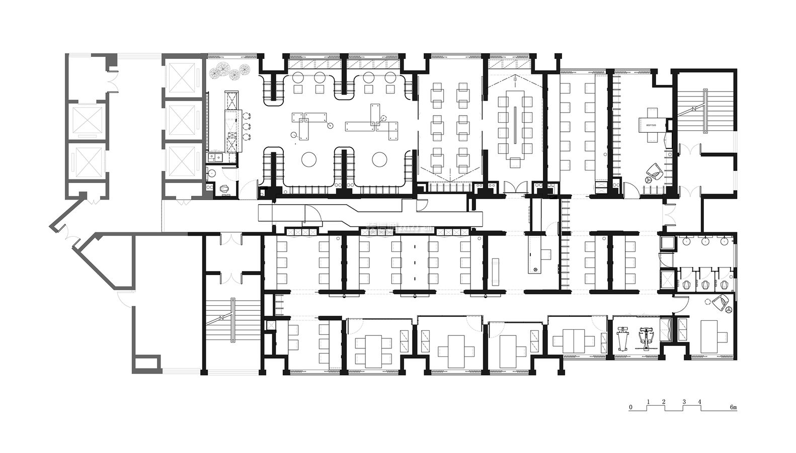 230平米辦公室平面布局圖