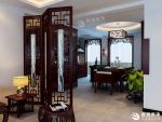 万达one168㎡新中式四居室装修案例