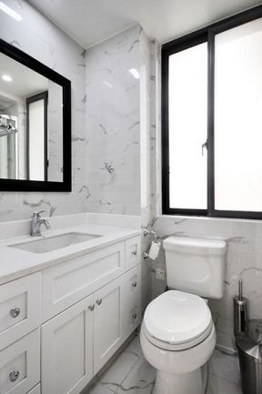 美式风格144平米卫生间洗手台装修效果图