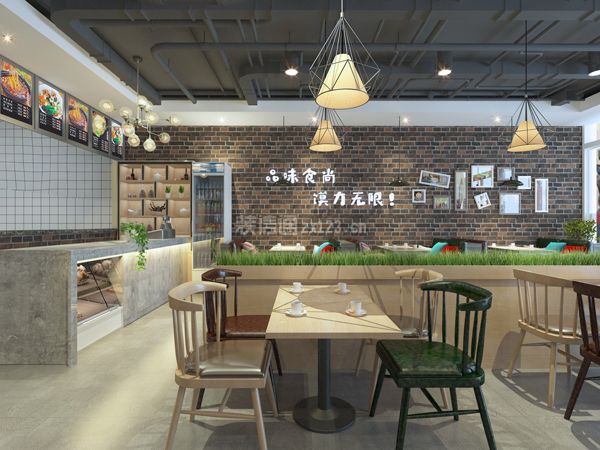 150平米休閑餐館燈光布置效果圖
