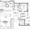 141平米三居室户型设计图