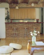 日式风格65平米小户型厨房吧台布置图片