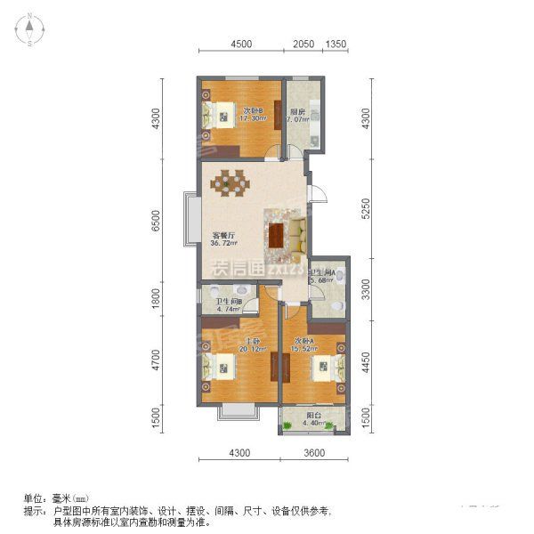 143平米三居房屋平面設(shè)計(jì)圖