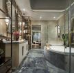 260平米大平层浴室砖砌浴缸装修设计图 