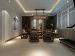 新中式风格300平米别墅茶室背景墙装修效果图