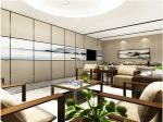 新中式风格1000平米办公楼洽谈室装修效果图