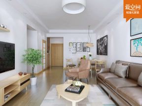 北欧风格84平米二居客厅沙发装修效果图片