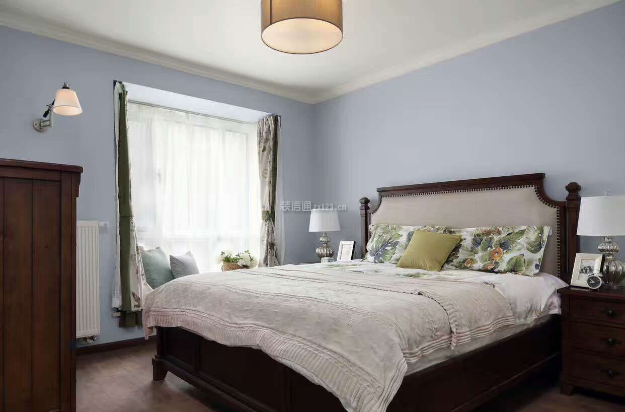 98平米现代美式风格三居卧室装修图片