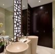 中式新房卫生间洗手台创意装修图片