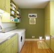 绿色家居洗衣房柜子装饰设计图片
