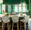 绿色家居厨房整体橱柜装饰设计图片
