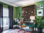 2023家居室内绿色背景墙壁纸装饰设计图片