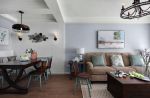 98平米现代美式风格三居客厅沙发墙装修图片