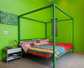 小清新绿色家居卧室装饰设计效果图片