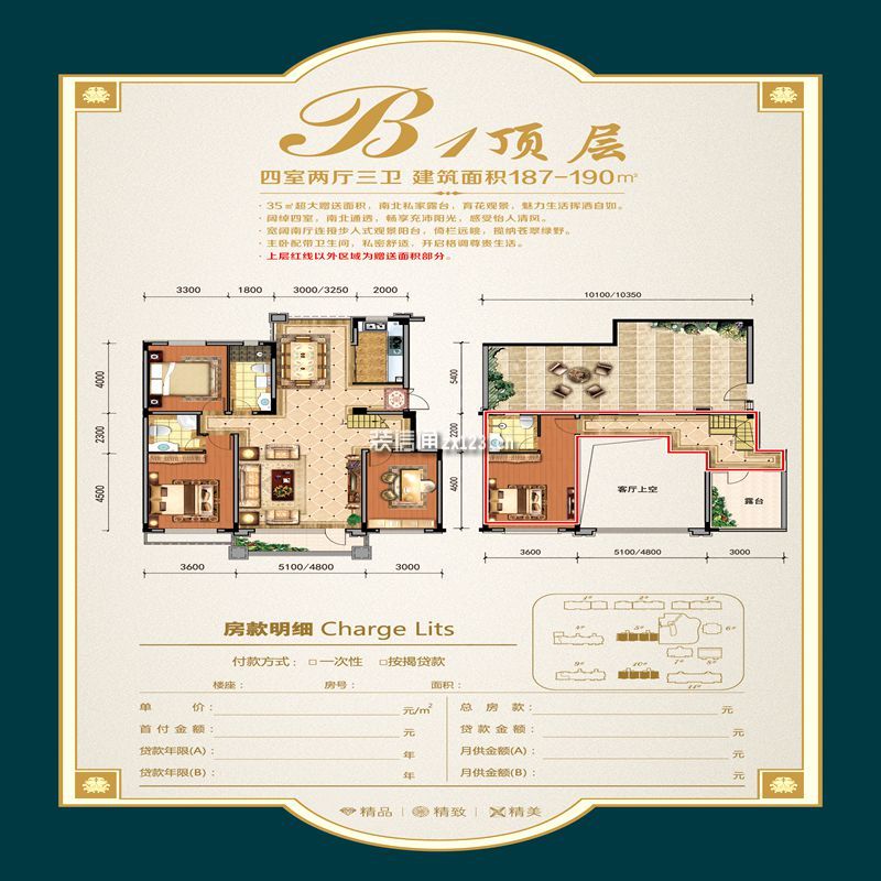 营口中天·御荷苑别墅小区中天·御荷苑一期户型图-我