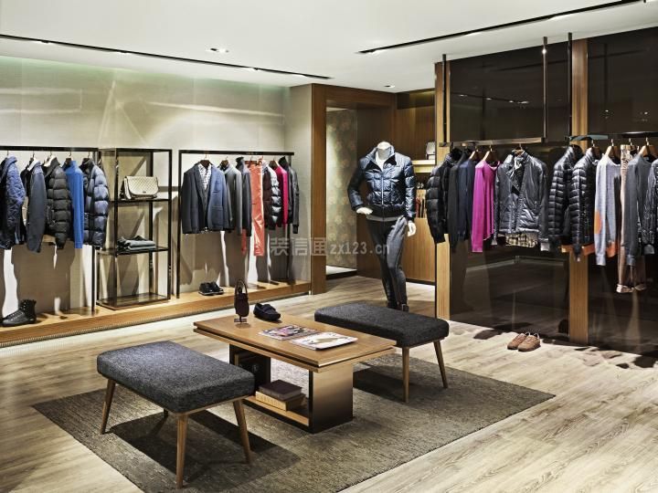 簡約風格250平米連鎖服裝店桌椅設計圖片
