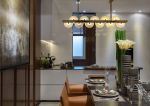 178平现代简约四居室餐厅吊顶灯设计图片