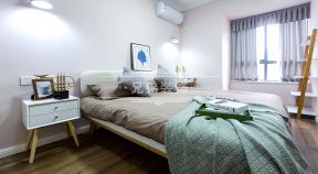 保利江上明珠100㎡现代北欧平层卧室装修效果图