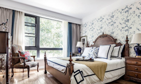 西山庭院260㎡别墅美式风格卧室装修效果图