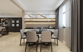 现代风格145平米三室餐厅装饰效果图