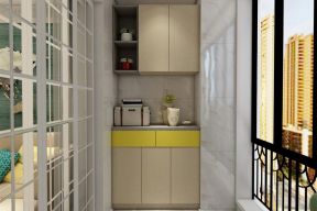 100平米现代简约二居室阳台柜子设计效果图