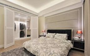 新古典风格149平米四居卧室床头灯设计图片