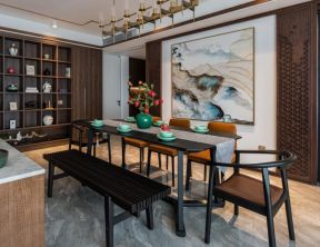 新中式风格新房别墅餐厅餐具装修效果图欣赏 