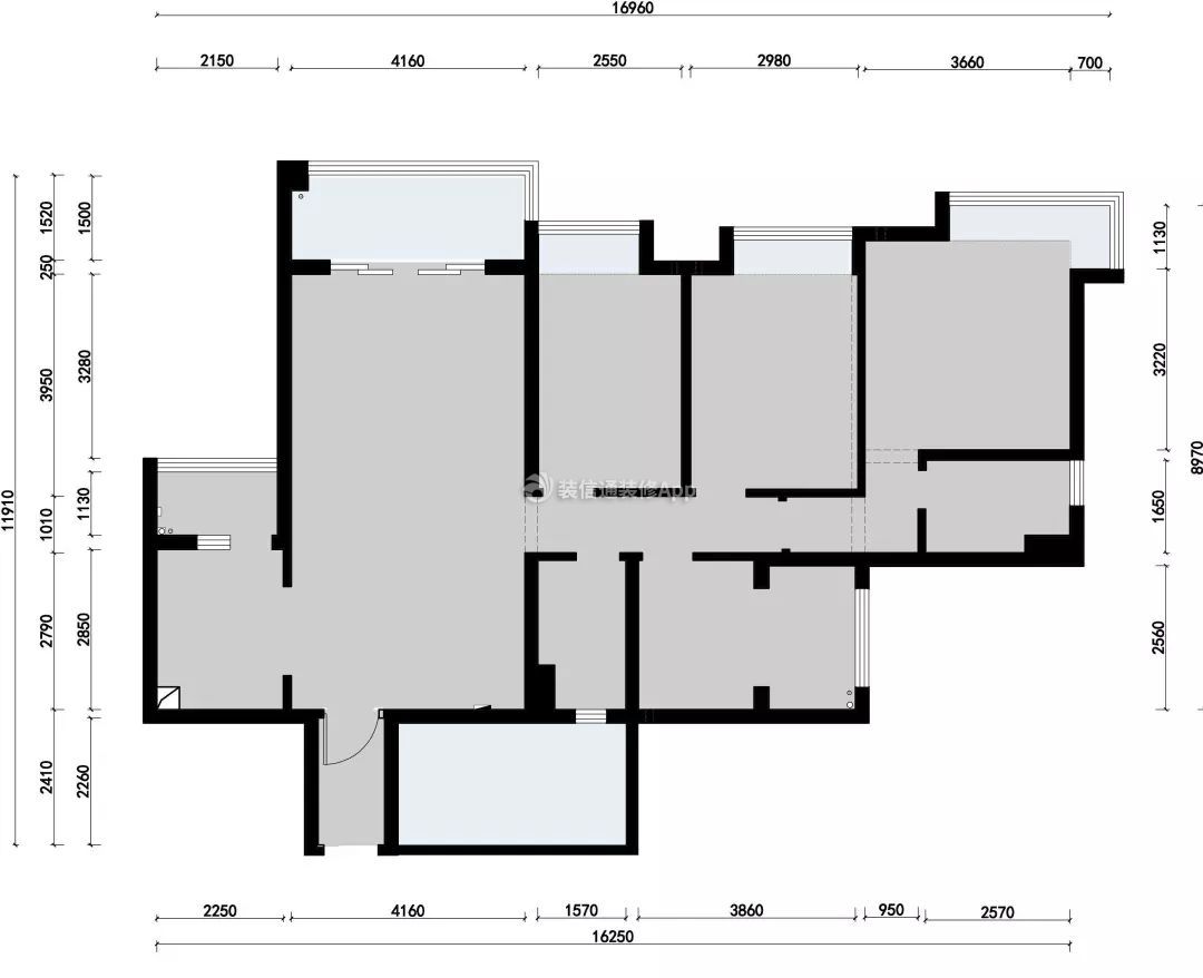 145平四居室住宅平面设计图