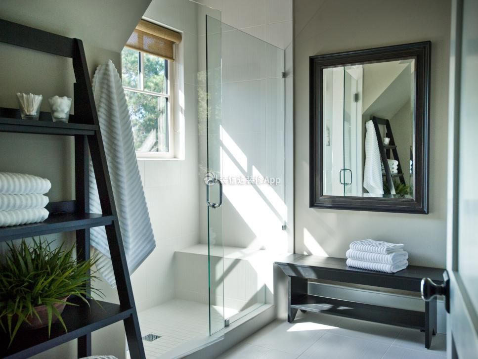 国外现代家装淋浴房玻璃隔断设计图