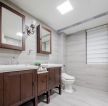 美式风格房子卫生间台盆柜整体装修效果图 