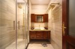 新中式风格120平米三室卫生间淋浴房装潢效果图