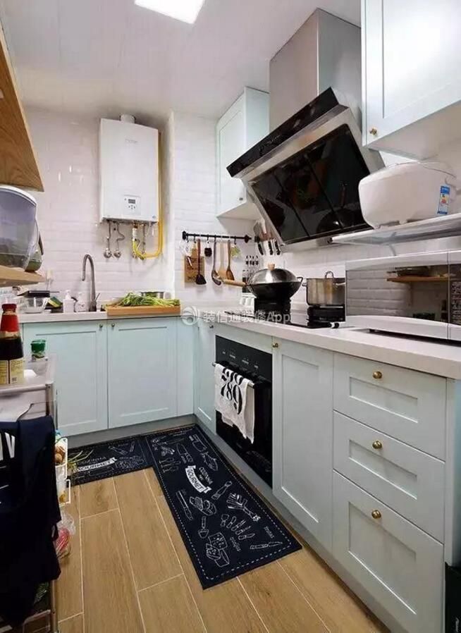 单身公寓样板房厨房小清新装修设计效果图