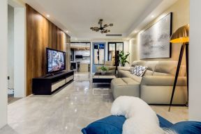 现代风格109平方米三居客厅沙发装修实景图片