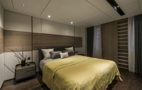170平现代简约风格三居室卧室床头背景墙设计图
