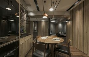 170平现代简约风格三居室餐厅实木餐桌设计图