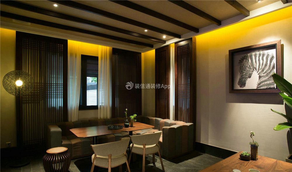 新中式风格220平米茶楼包间设计图片