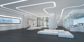 现代风格2200平米大型办公空间灯带设计效果图