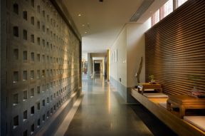 新中式风格1500平米主题酒店走廊装修图片