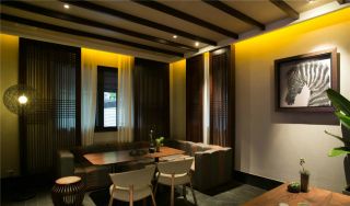 新中式风格220平米茶楼包间设计图片