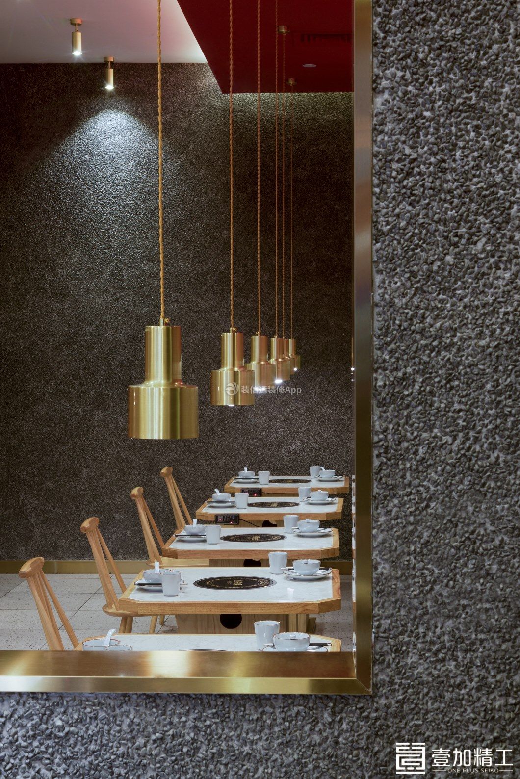 简约风格100平米餐饮餐厅吊灯装修图片
