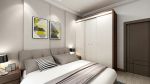 96平米三居室现代风格卧室衣柜家装效果图