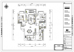 117平方米三居室住宅户型设计图