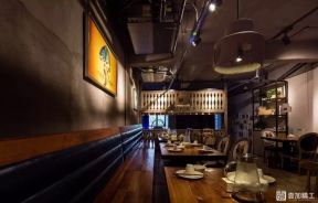 200平米海鲜餐厅大厅卡座设计效果图片