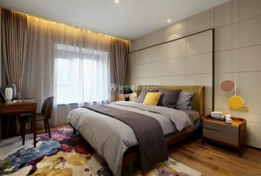 130平方家居卧室地毯装修设计图片