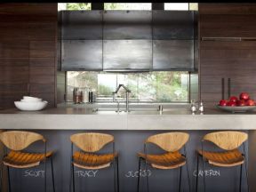 民畅园60平米一居室日式风格厨房吧台高脚凳效果